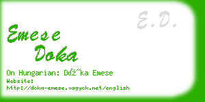 emese doka business card